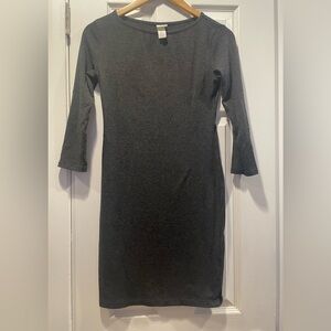 H&M Heather Grey Ribbed Dress